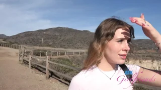 Fiona Peaches sucks that cock in the car and takes a hot load later POV