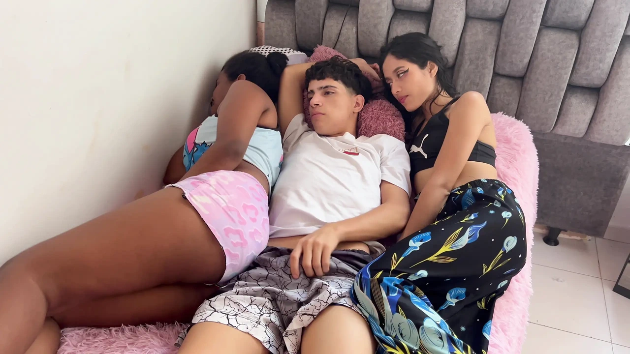 I share a bed with my girlfriend’s best friend and she makes me fuck her hard